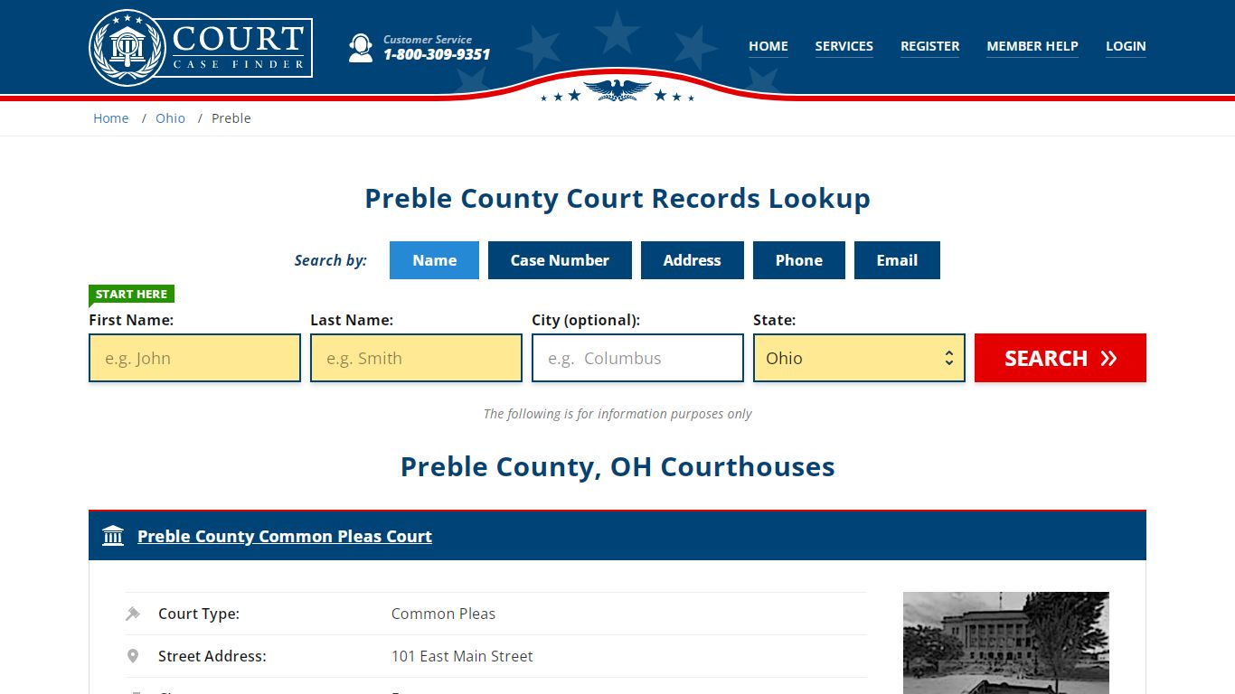 Preble County Court Records | OH Case Lookup - CourtCaseFinder.com