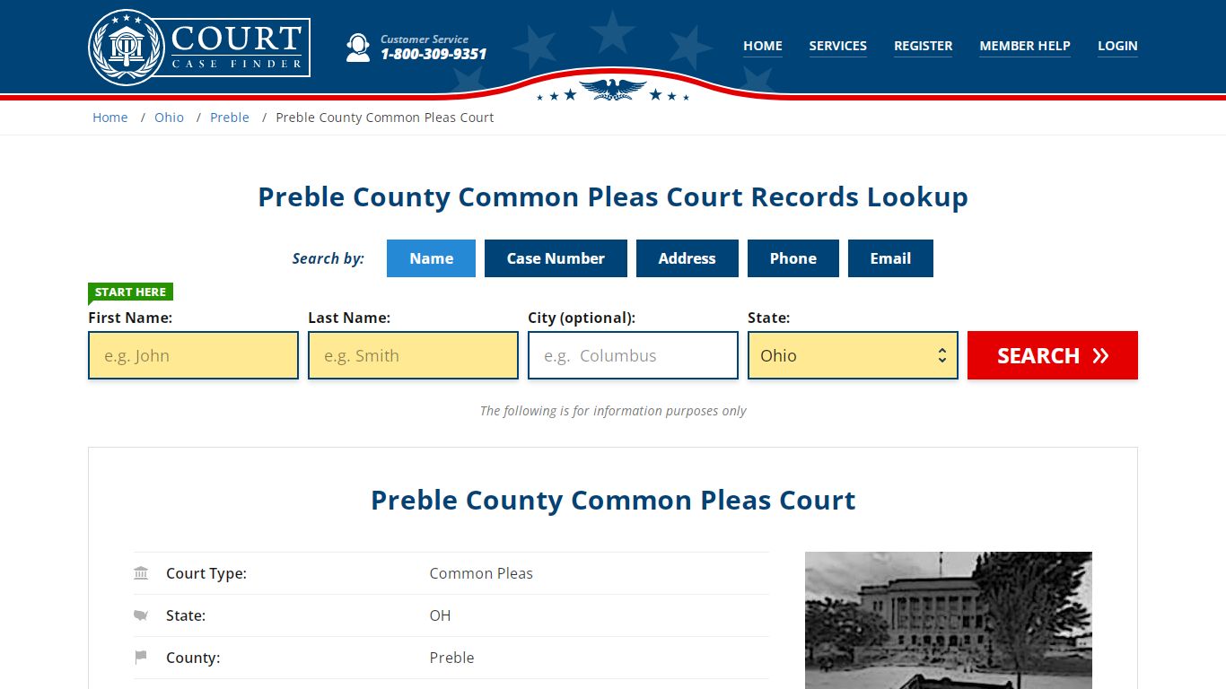 Preble County Common Pleas Court Records Lookup